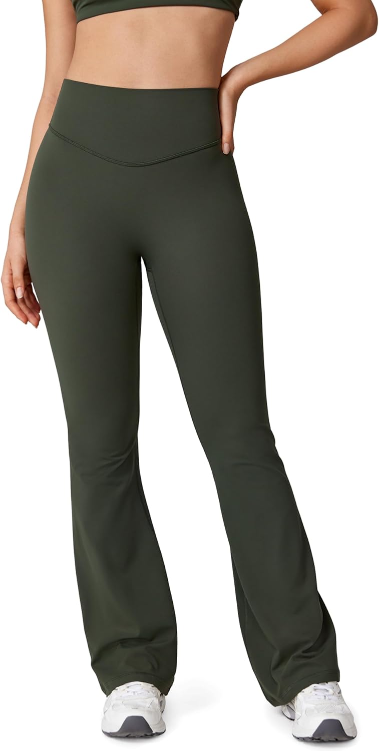 Hugcurve High Waisted Flare Leggings for Women - Bootcut Yoga Pants