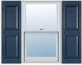 Exterior Solutions Standard Raised Panel Vinyl Shutter, Bedford Blue