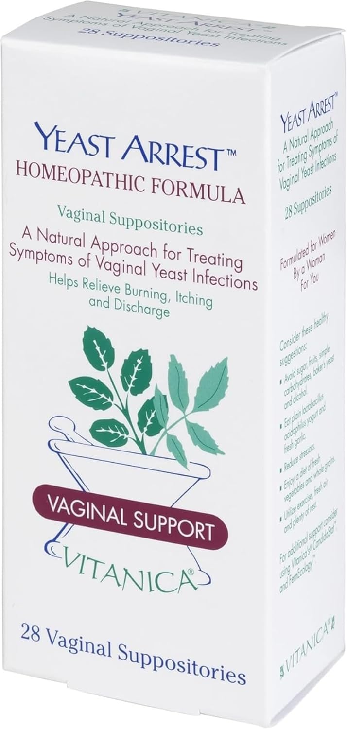 Vitanica Yeast Arrest Natural Suppository for Vaginal Health