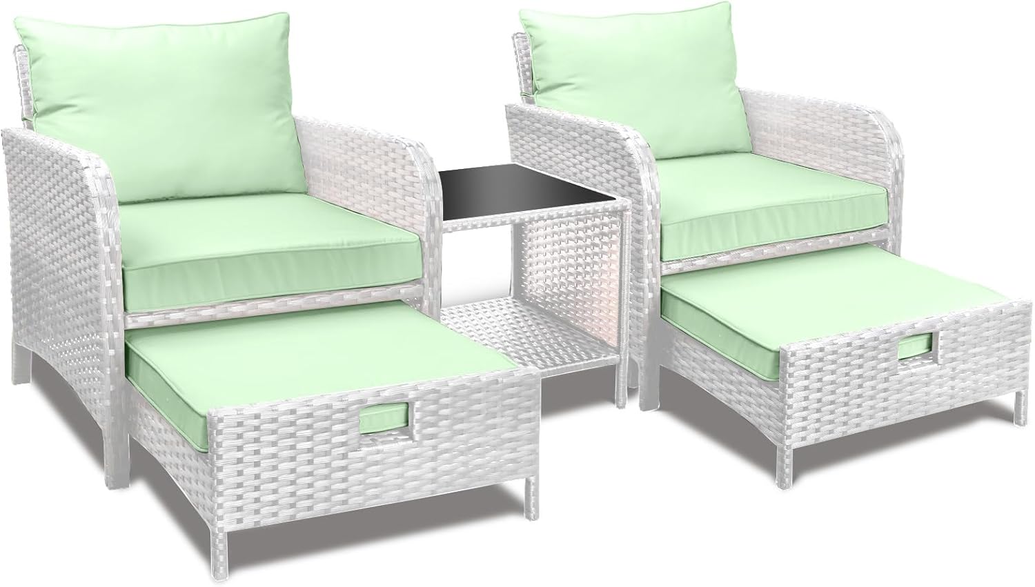 LEVELEVE Balcony Furniture 5 Piece Patio Set for Outdoor Relaxation
