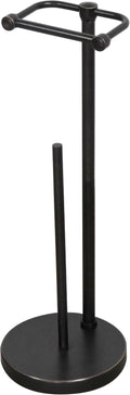 Toilet Paper Holder Stand with Storage - Stable 4-Roll Pivoting Design