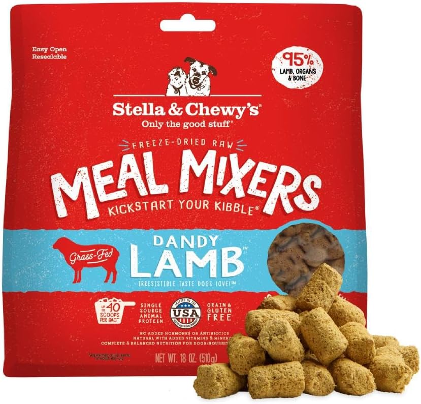 Freeze-Dried Raw Lamb Meal Mixers for Picky Eaters - 18 oz