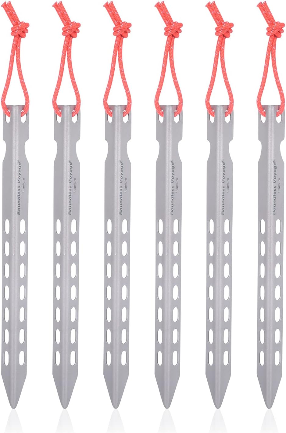 Ultra-Light Titanium Tent Pegs - Set of 6