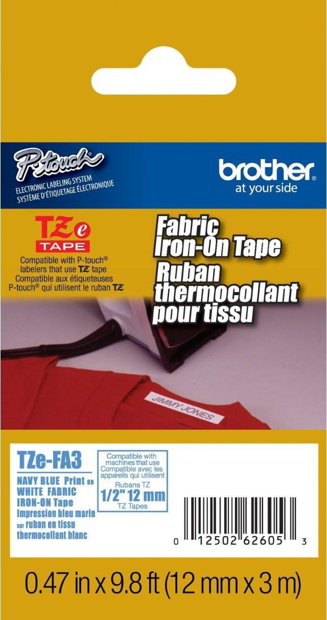 Genuine Brother Iron on Fabric Tape for Label Makers - 2 Pack