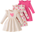 Girls Dresses Toddler Girls Dress 3-Pack Casual Party Print Skater