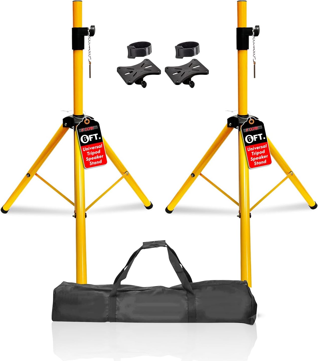 Adjustable 72 Heavy Duty Speaker Stands - 5 CORE
