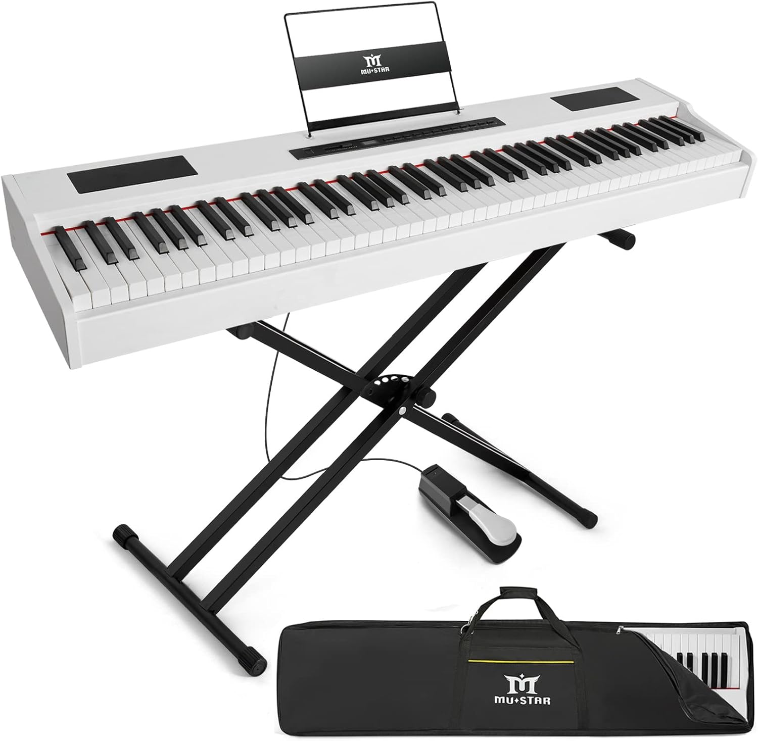 MUSTAR Digital Piano 88 Key Weighted Keyboard for Beginners