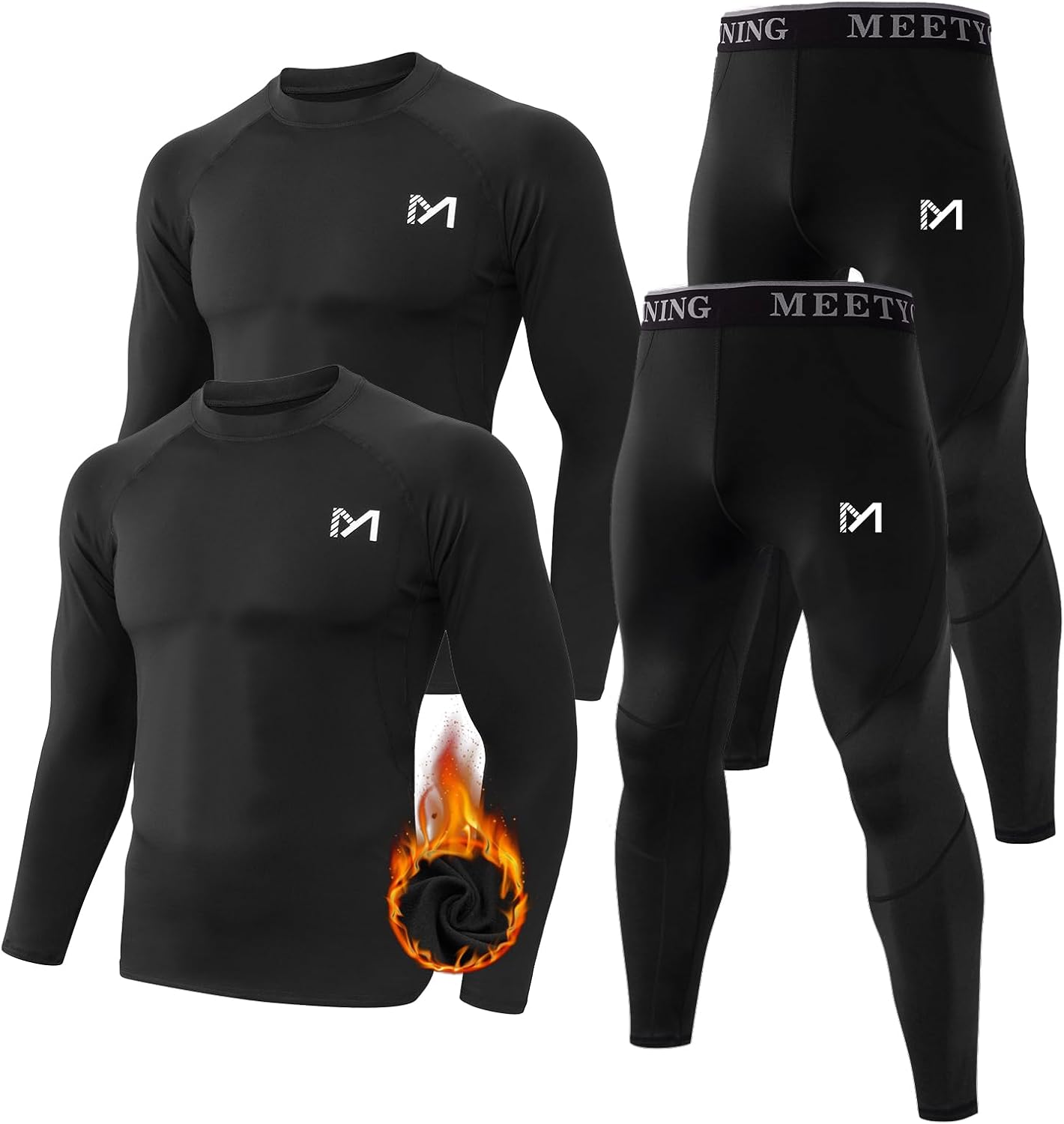 Men's Thermal Underwear Set for Sports and Outdoor Activities