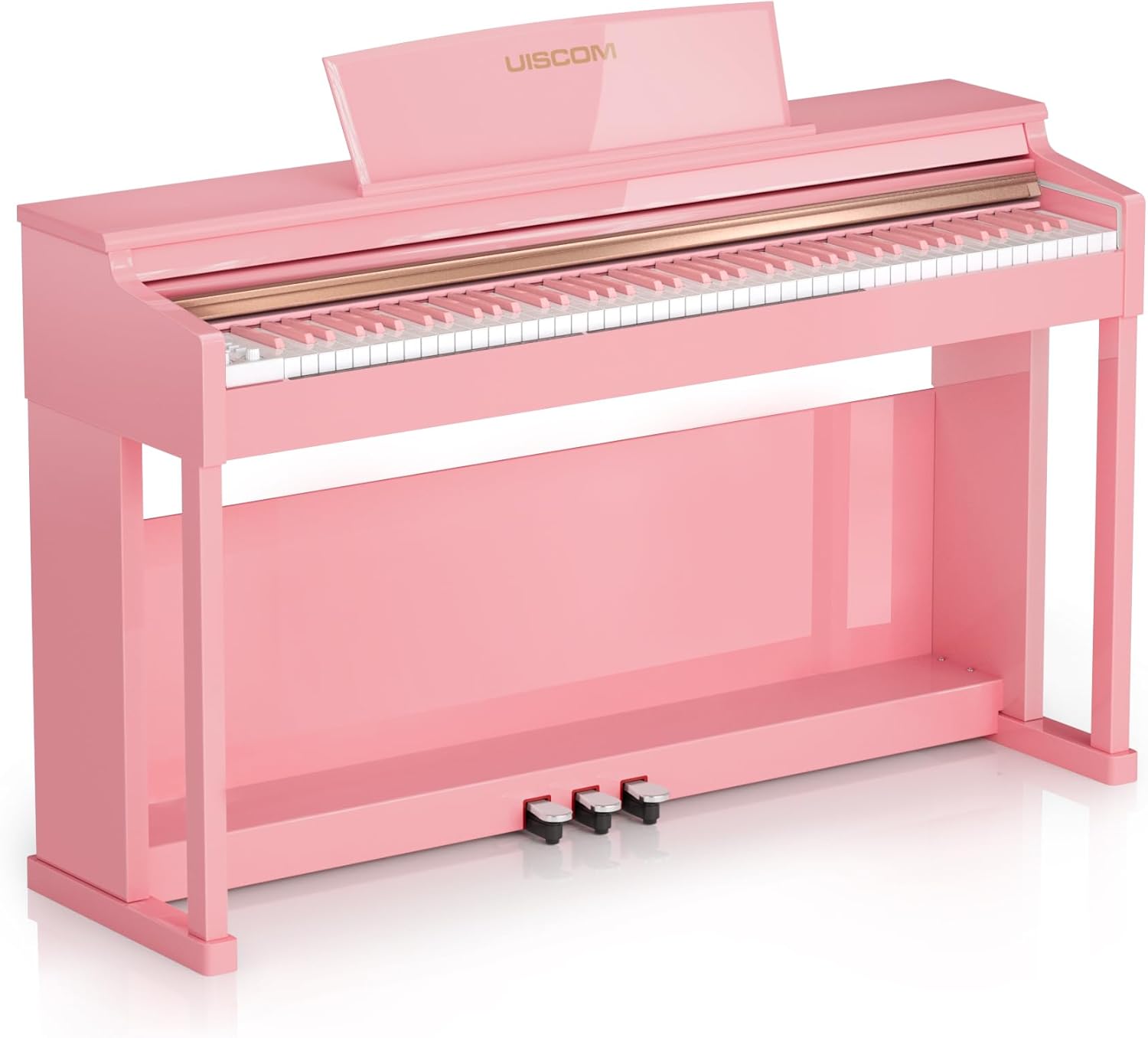 Premium 88-Key Weighted Digital Piano BundlePink