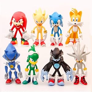 Usoway Sonic Action Figures Set of 8 - Fun Collectible Toys