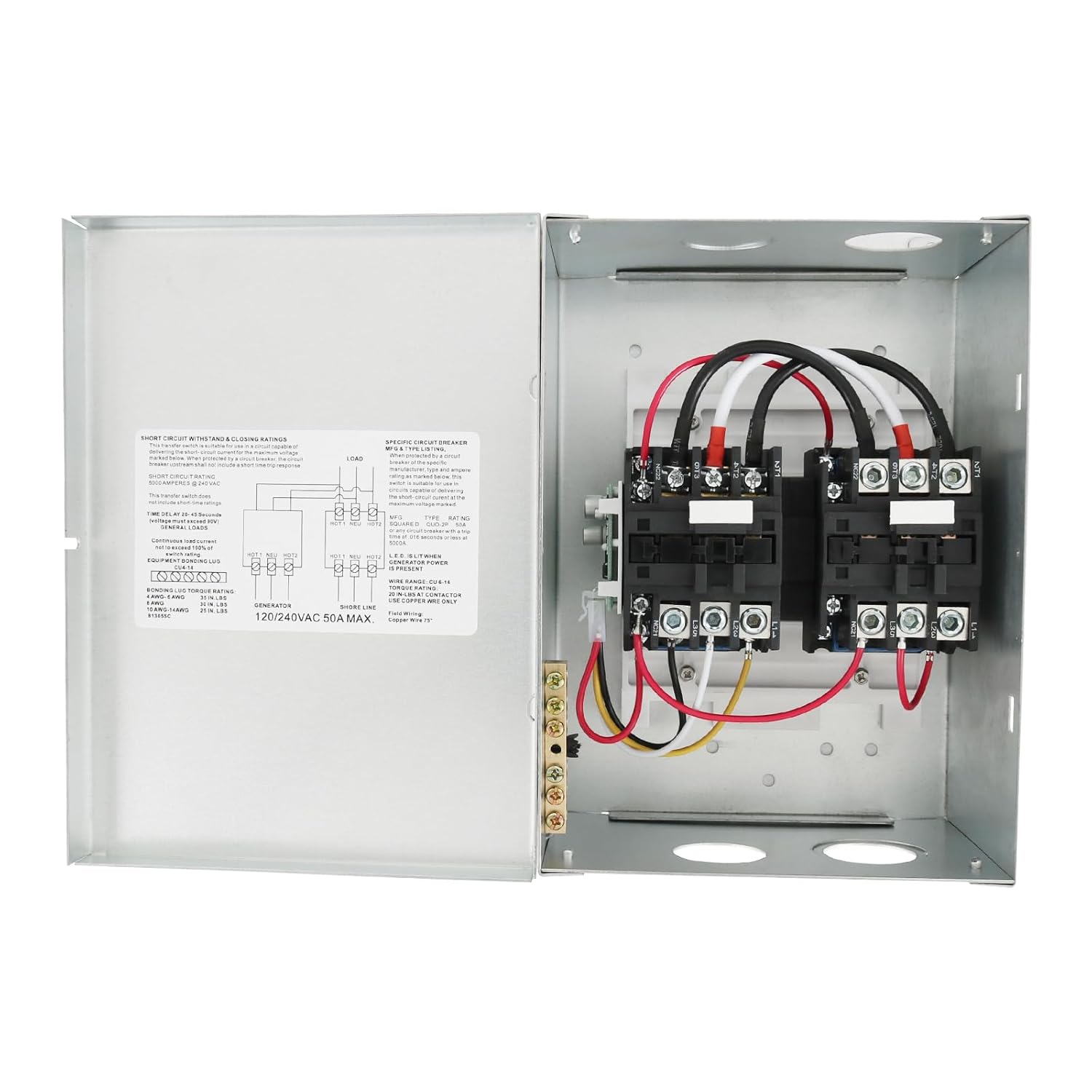 RV Automatic Transfer Switch for 240VAC Power Sources - 50A 70A