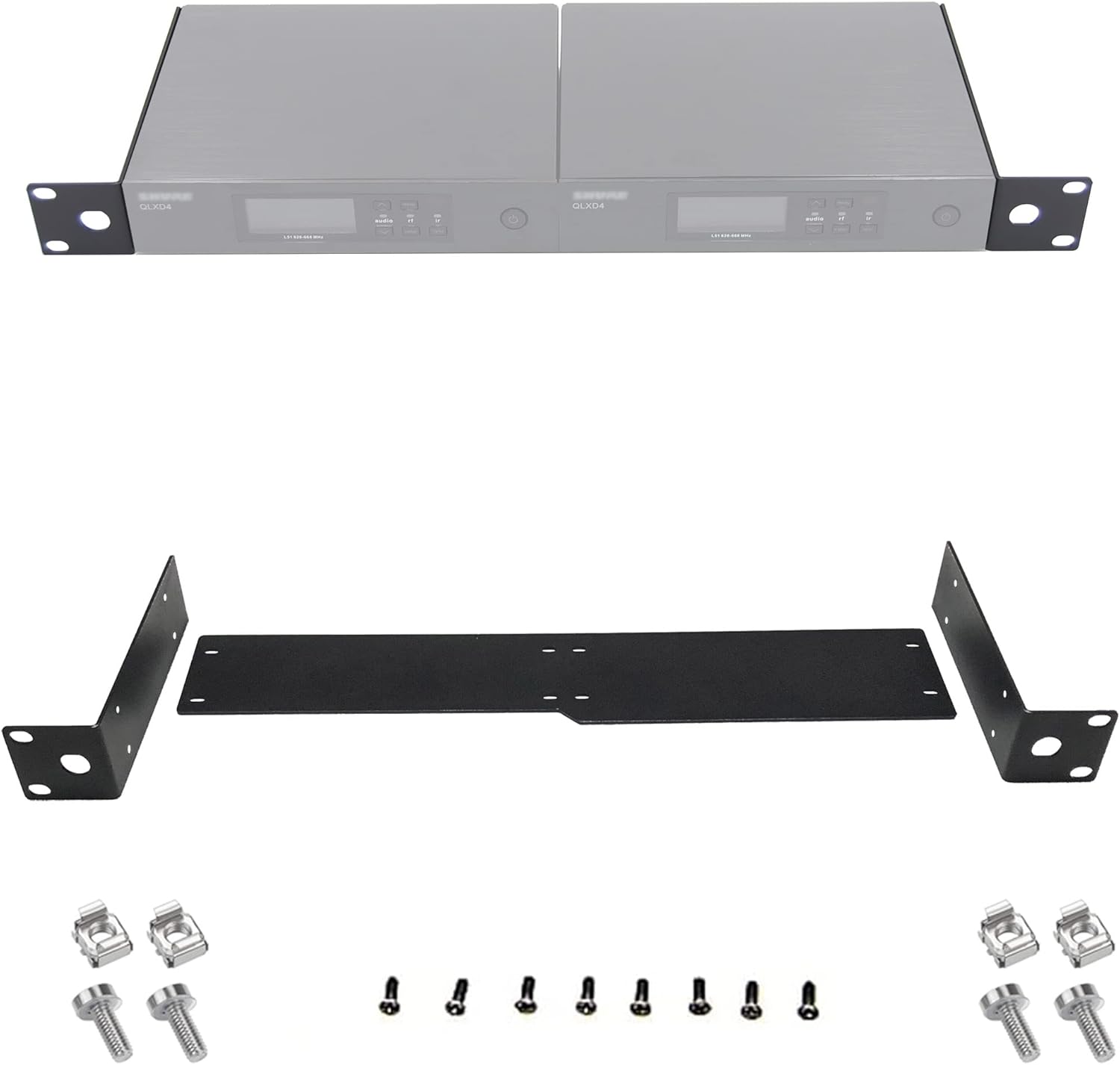 RK Rackmount Bracket Kit for QLXD4 Dual Receivers Wireless System