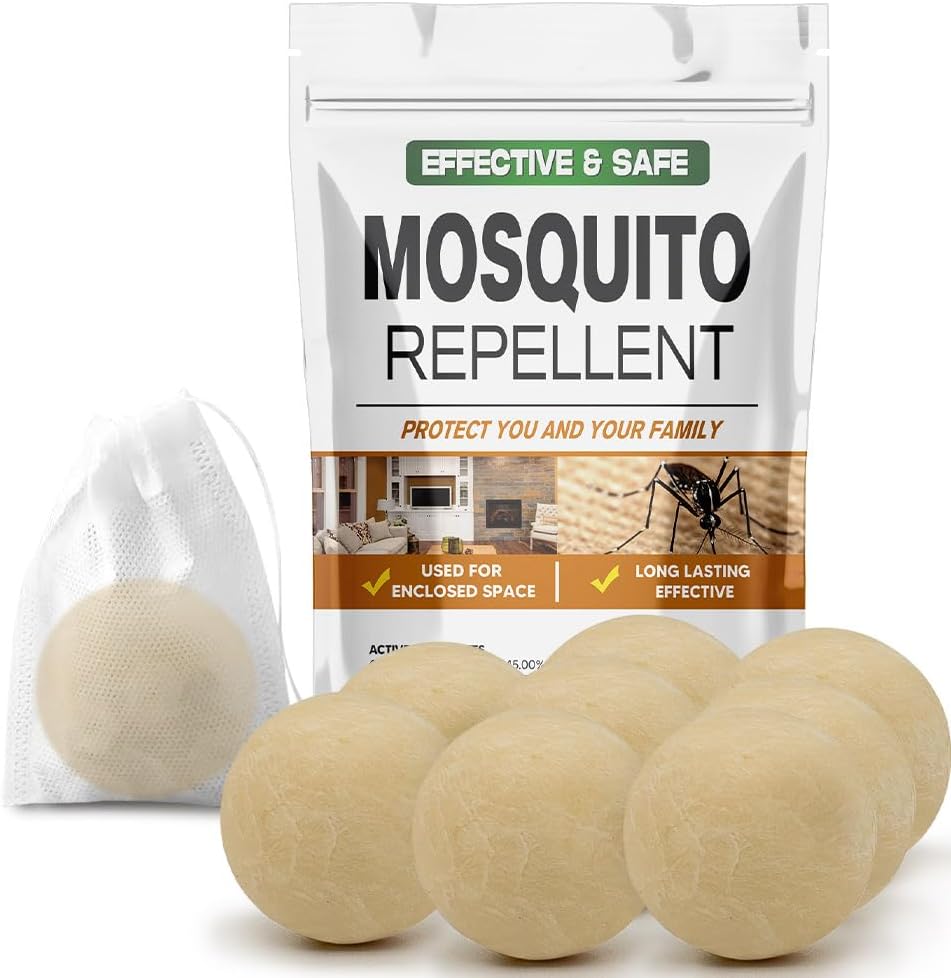 Mosquito Repellent for Patio and Indoor Use - 8P Natural Balls