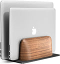 UPERGO Vertical Laptop Stand Dual Slot Wooden Holder - Space Saving