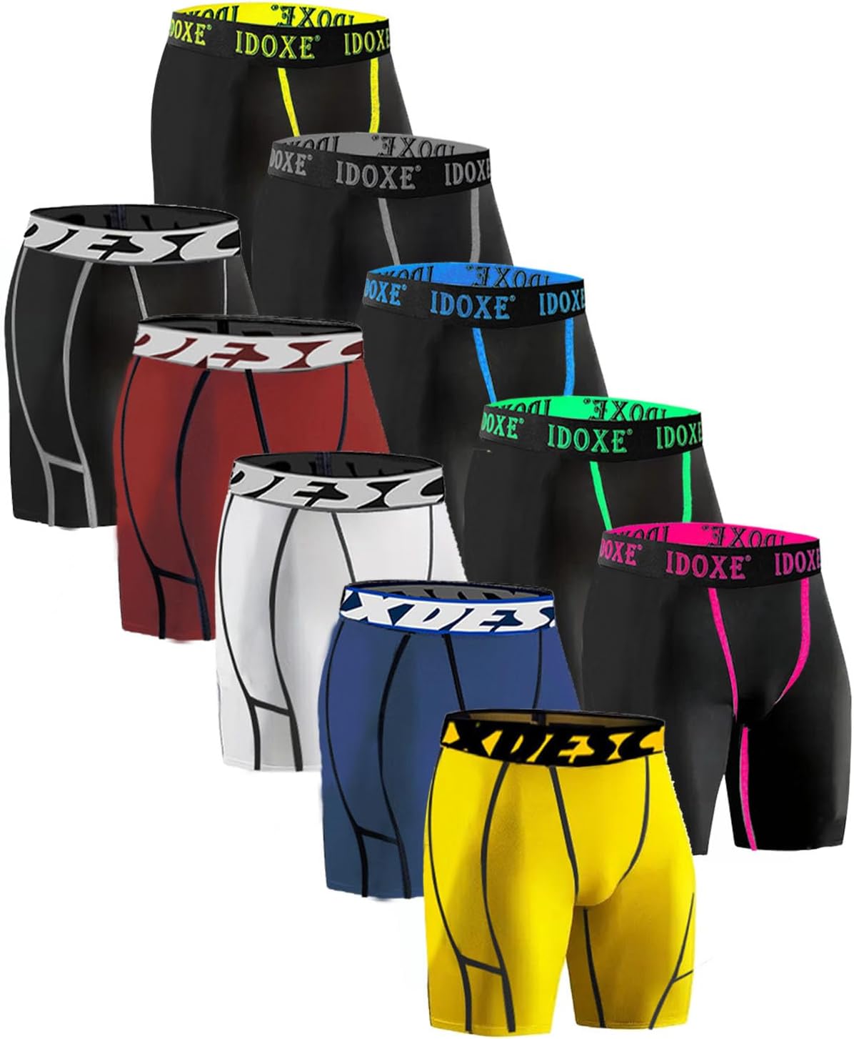 Mens Underwear Boxer Briefs with Wide Waistband for Comfort