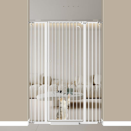 57 Inch Extra Tall Cat Gate for Doorways - Safe Pet Barrier