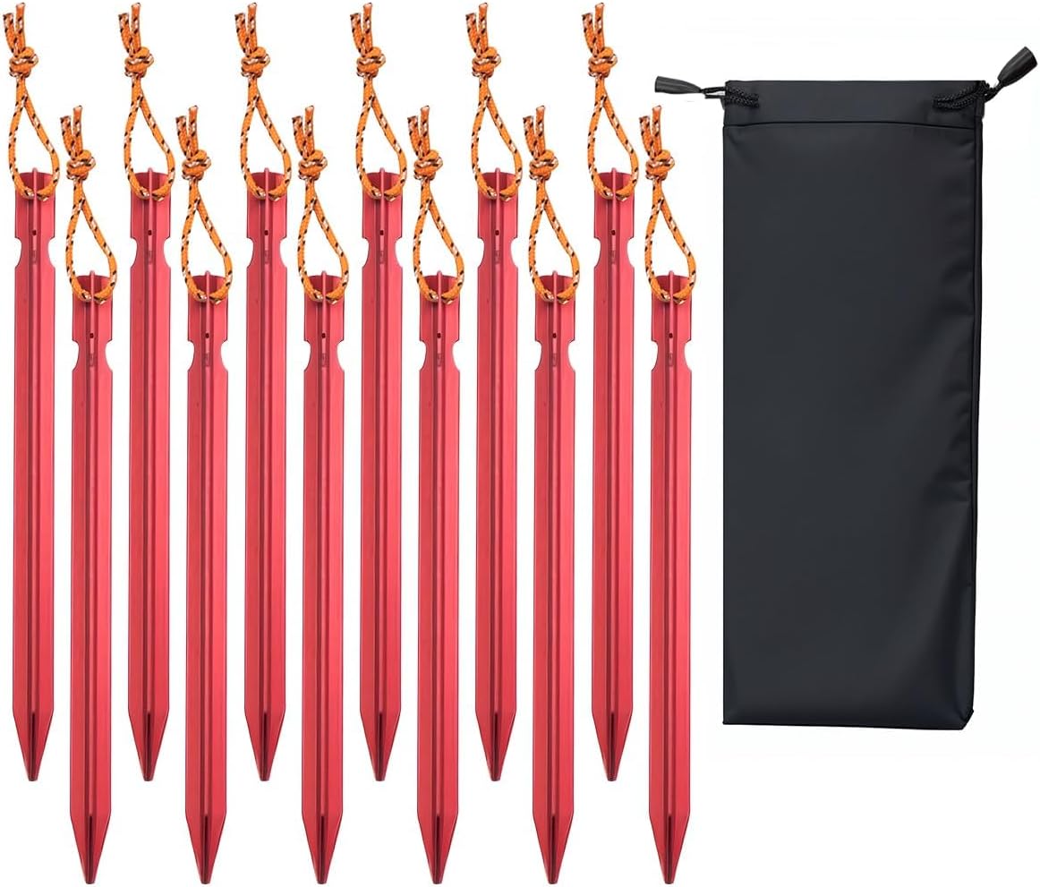 Ultralight Aluminum Tent Stakes Set - Secure & Portable