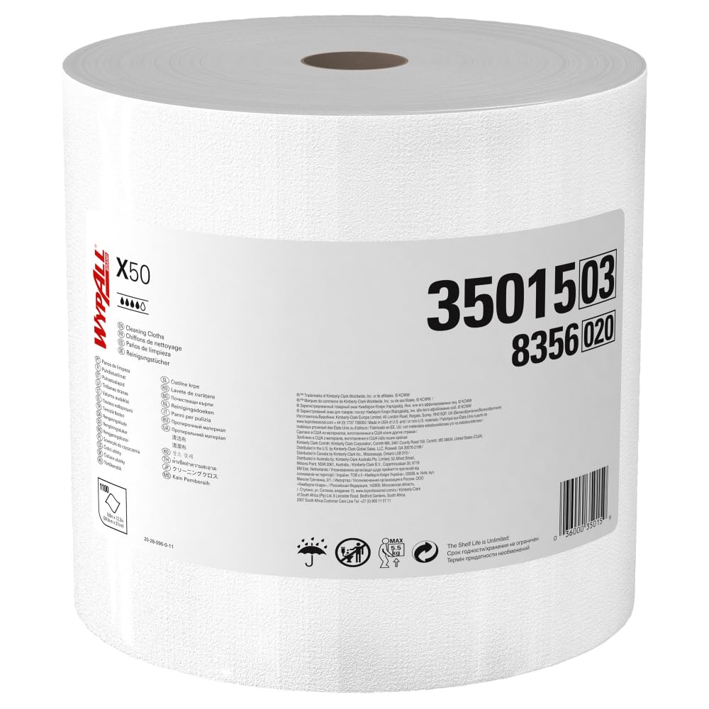 WypAll GeneralClean X50 Jumbo Cloths for Strong Cleaning Tasks