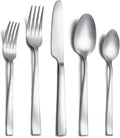 40 Piece Silverware Set Service for 8 - Matte Stainless Flatware