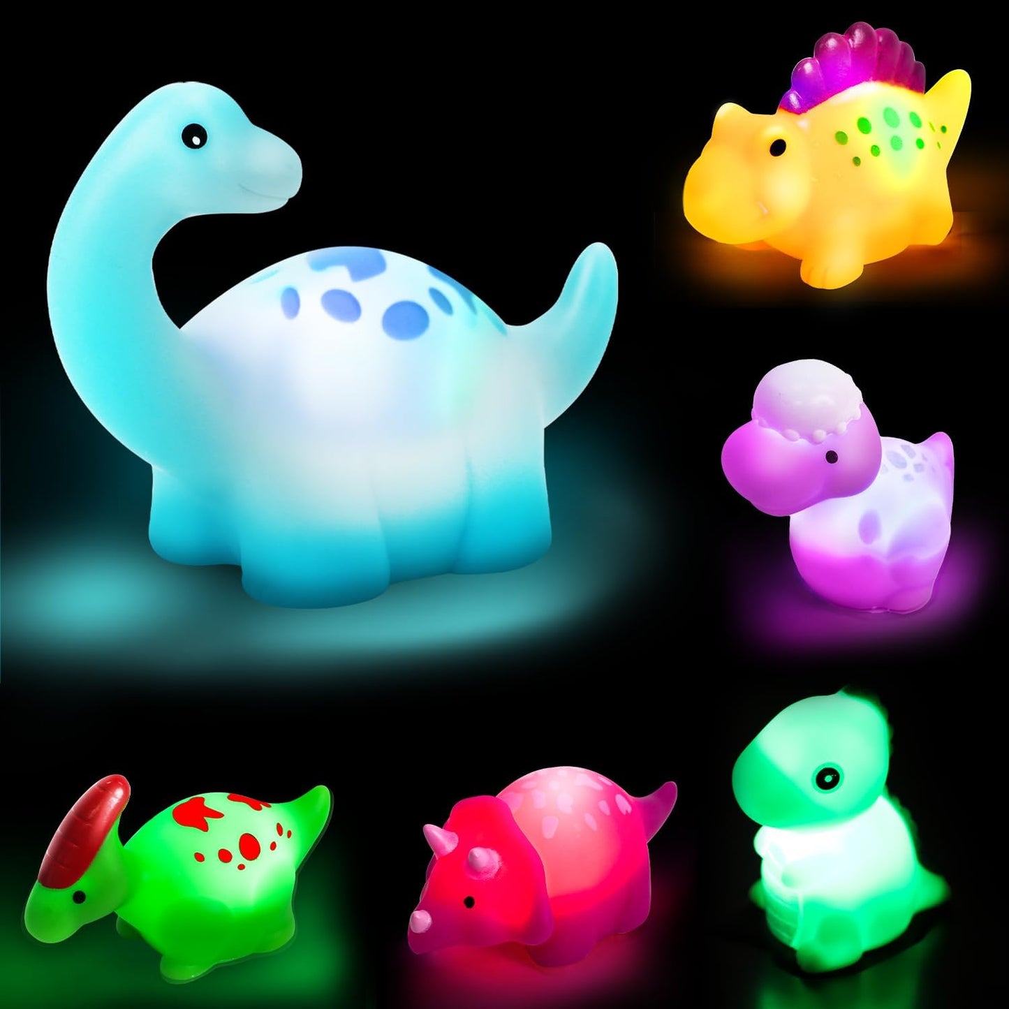 Light-Up Dinosaur Bath Toy Set | Toddlers 1-8