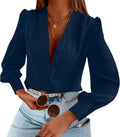 Women's Business Casual Long Sleeve Button Down Shirt (Style 81NK)