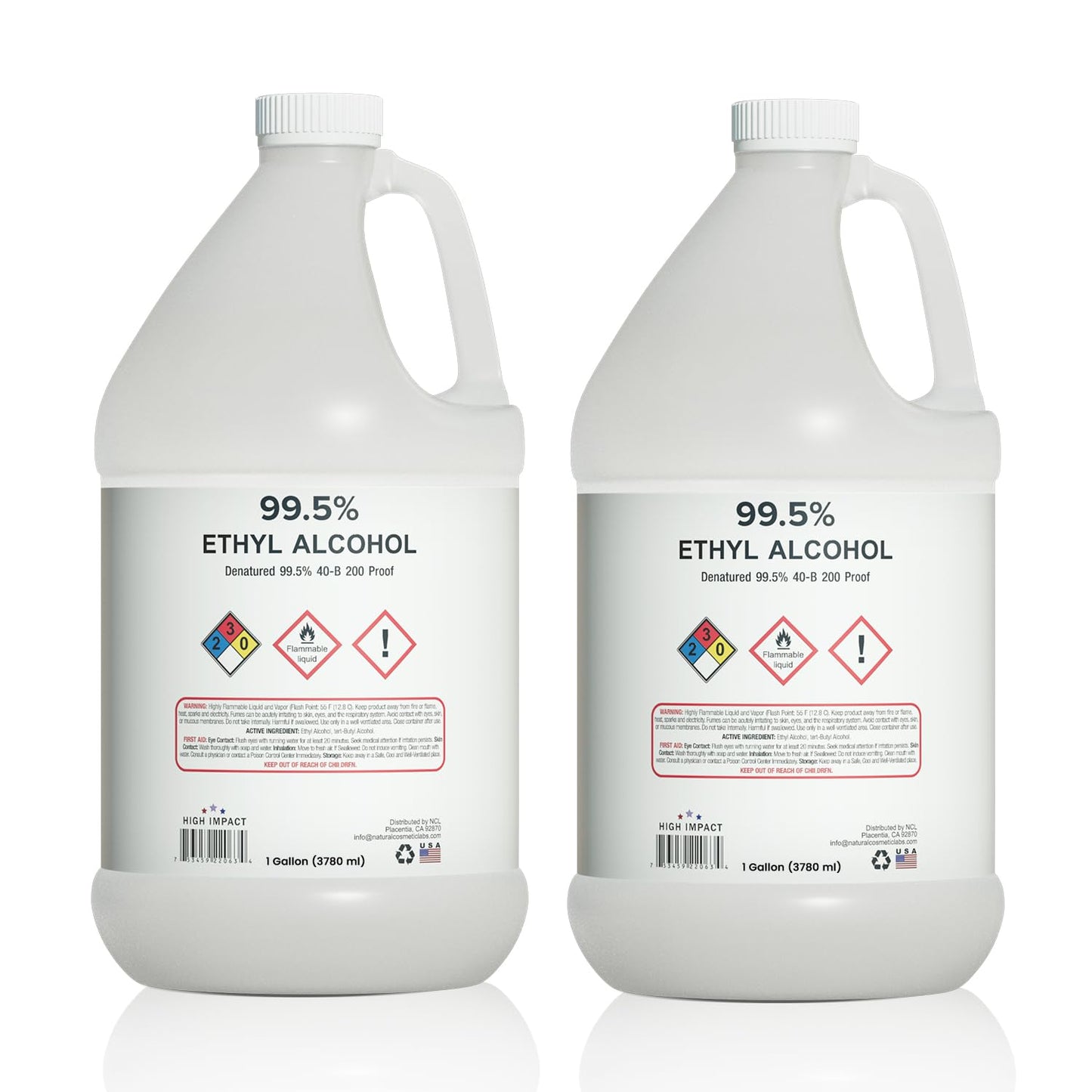 High Impact 99.5% Ethyl Alcohol Denatured 40-B for Labs
