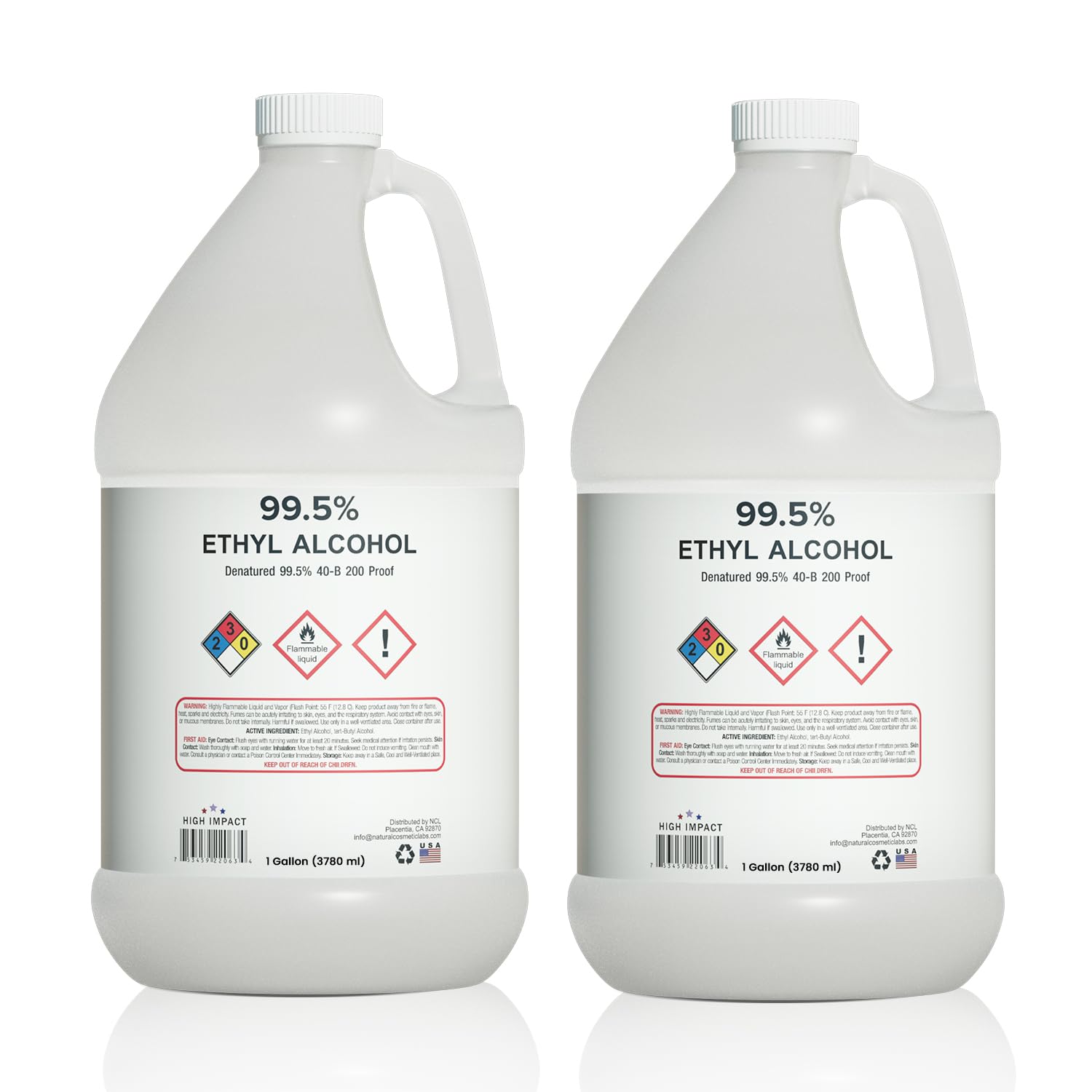 High Impact 99.5% Ethyl Alcohol Denatured 40-B for Labs