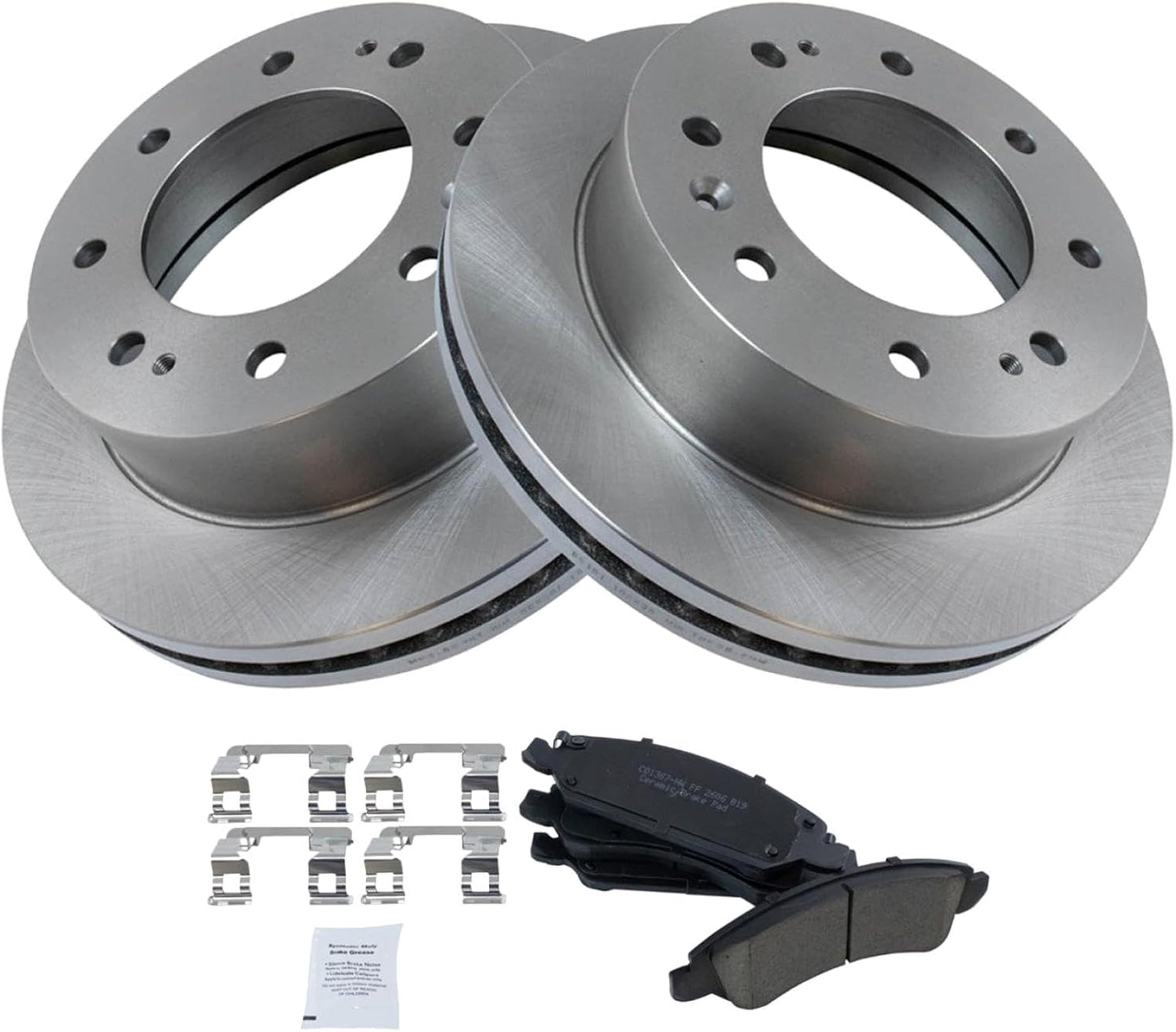 TRQ Front Brake Pad & Rotor Kit for 2017-2019 Chevrolet Suburban