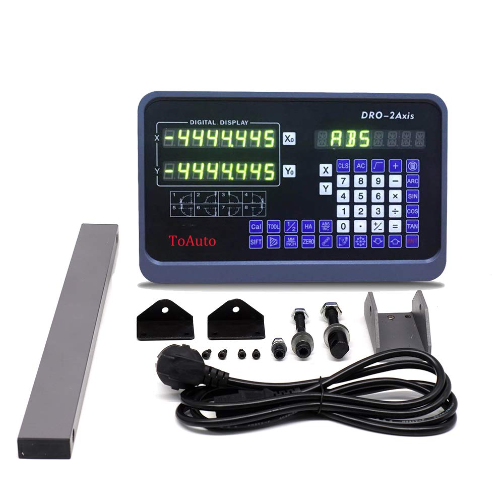 TOAUTO Digital Readout 2 Axis DRO Display for Precision Milling
