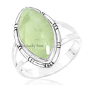 Prehnite Gemstone Solid Sterling Silver Handmade Ring - Versatile