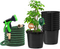 5 Gallon Nursery Pots 10-Pack + 50ft Hose & Soil Tester - All-in-One