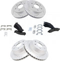 Front & Rear Brake Pad and Rotor Kit Ceramic Premium G-Coated