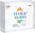 NIUBEE 30-Pack Acrylic Wall Sign Holder 8.5x11 Horizontal - Easy