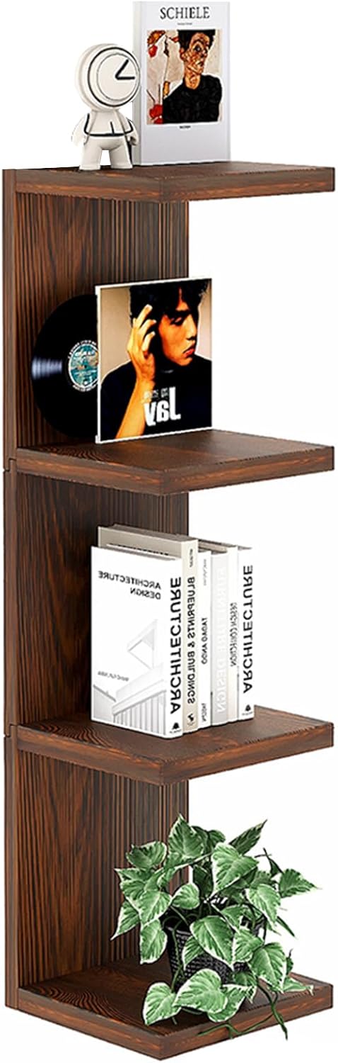 Lack Wall Shelf - Solid Wood 4 Tier Floating Display Shelf