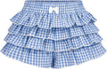Women's Y2K Ruffle Gingham Bloomers Cute Mini Micro Shorts - Cute