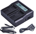 LCD Dual Quick Charger for Sony BP-U30 BP-U60 BP-U90 - Dual Port Fast