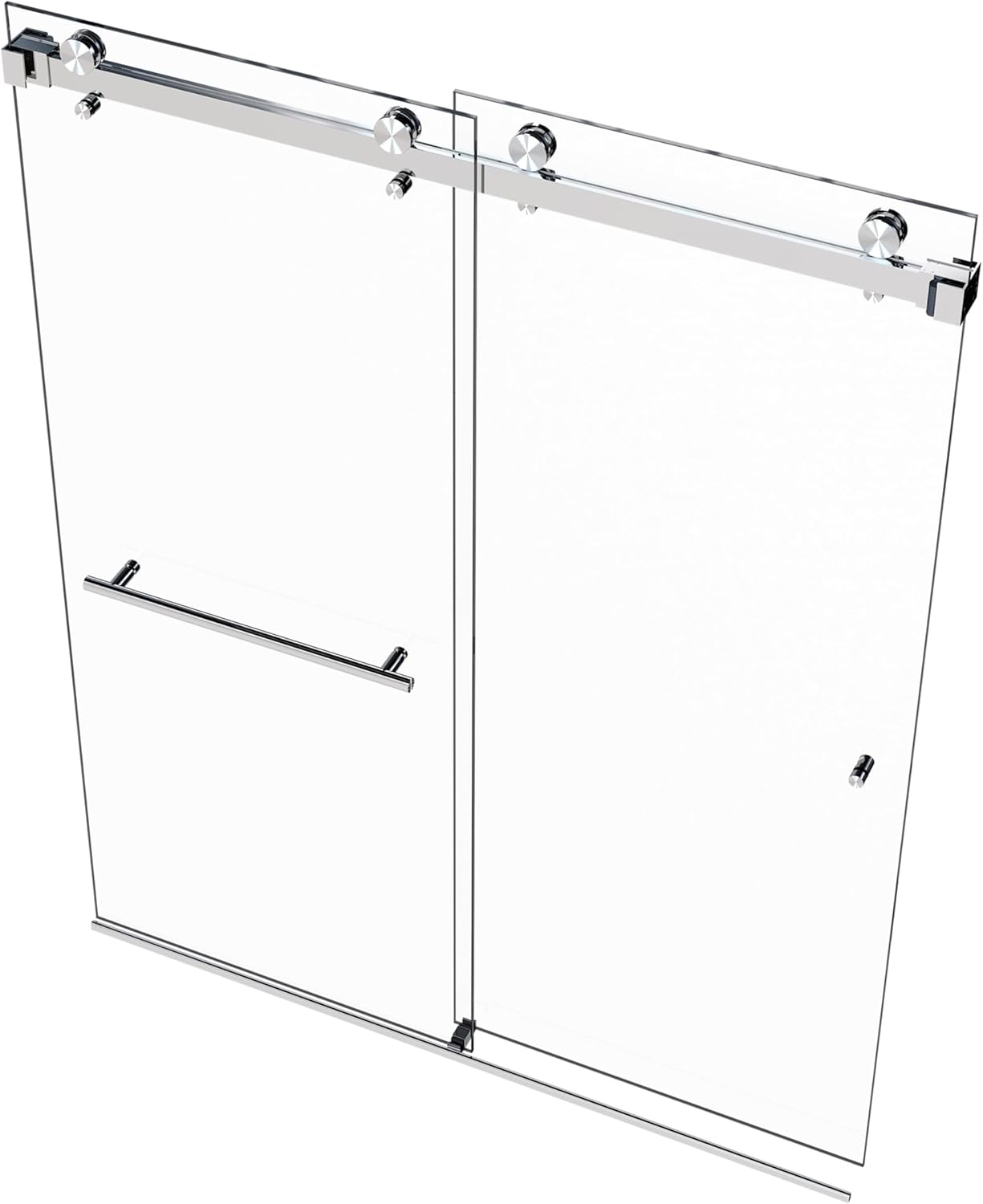 VITRA-200 Frameless Shower Door with Clear Tempered Glass