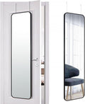 47x14 in Full Length Rectangle Mirror - Slim Metal Frame for Bedroom