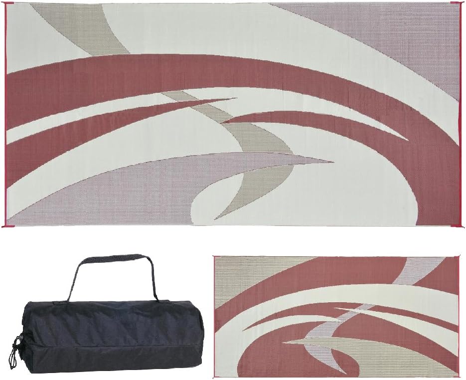 Stylish Camping 9-feet by 18-feet Reversible Mat for Outdoors