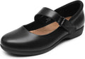 Womens Ballet Mary Jane Flats with Ankle Strap - Supportive Comfort
