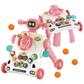 Asou Baby Walker 3 in 1 Sit to Stand Walker With Activity Table - Pink