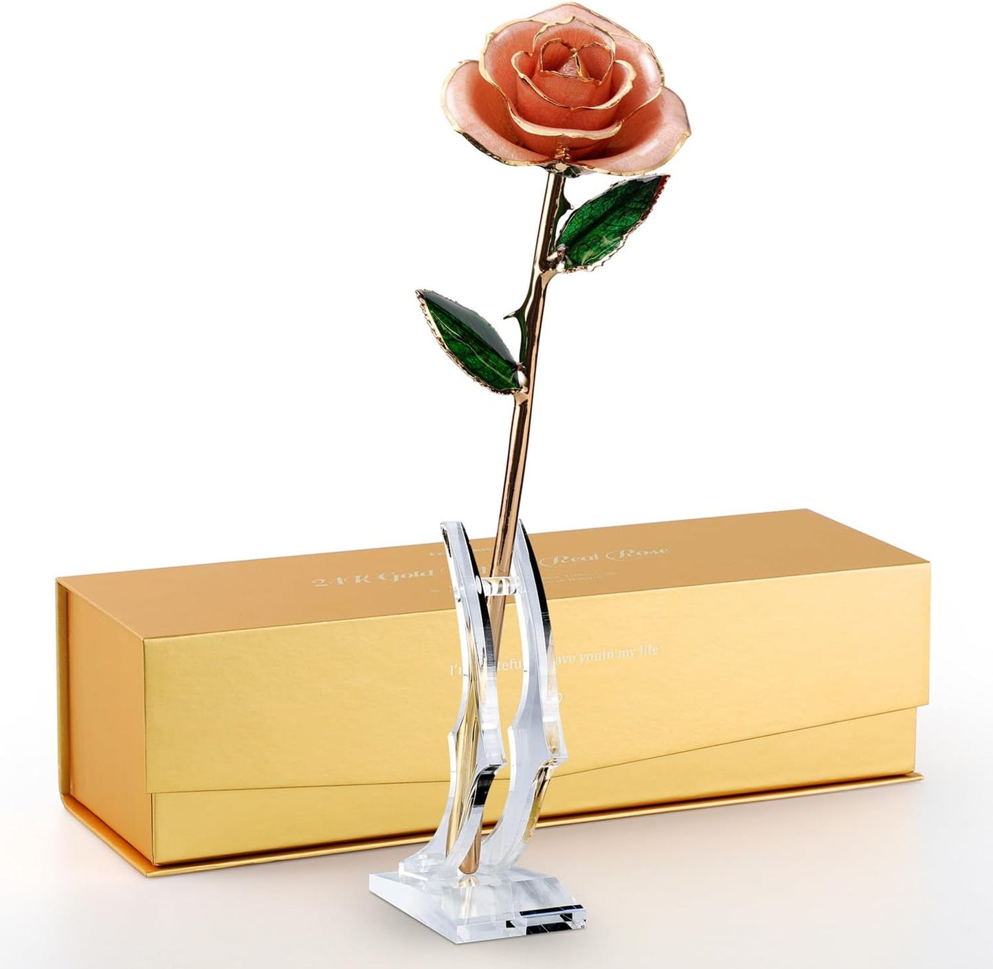 24K Gold Dipped Real Rose - Unique Romantic Gift for Her