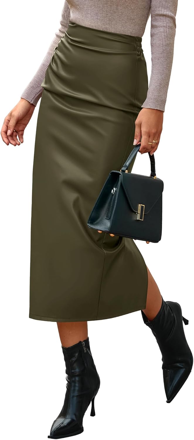 BTFBM Fall Skirts for Women - Elegant Bodycon Midi Style