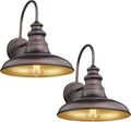 Outdoor Barn Light Fixture Gooseneck Wall Sconce - Warm Gold Interior