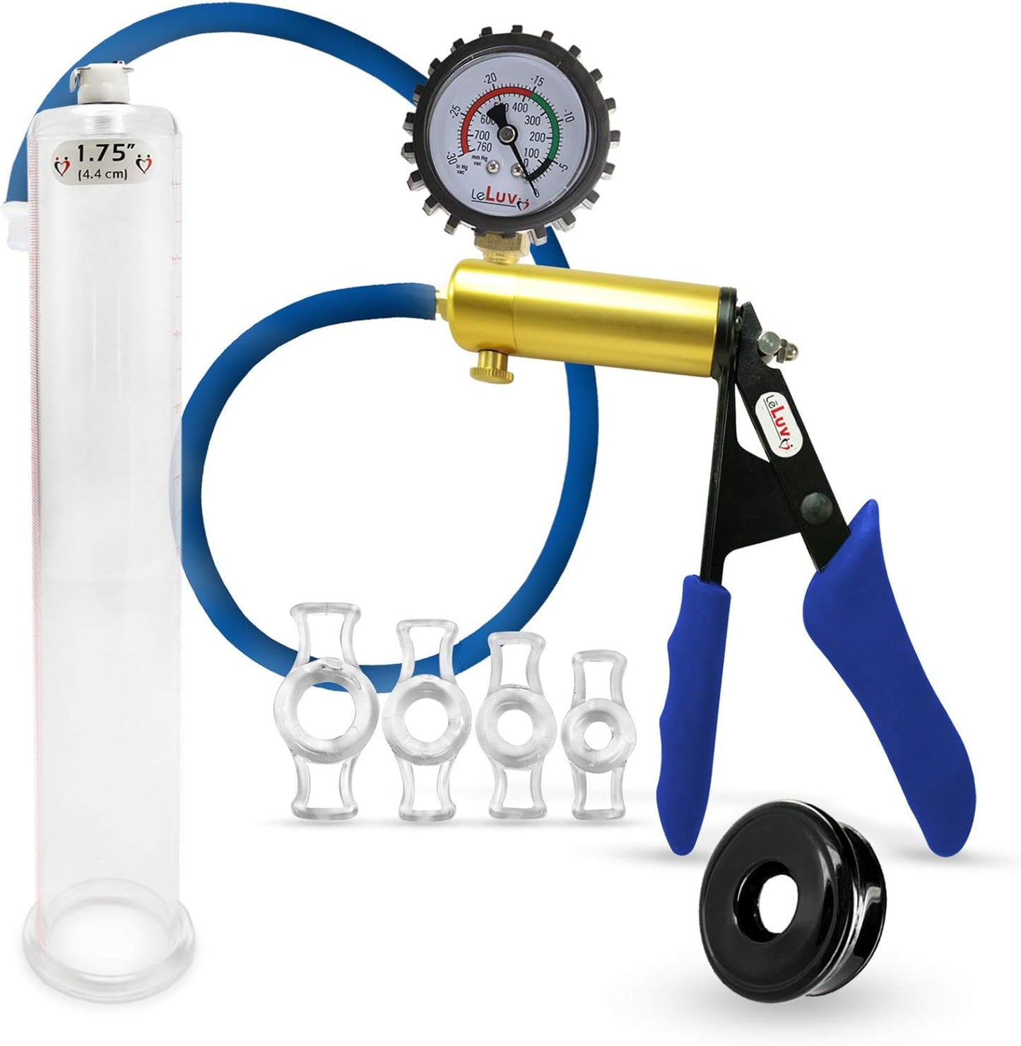 LeLuv Ultima Penis Pump with Premium Silicone Grips and Gauge