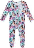 Cozy Footie Pajamas for Baby Girls with Ruffle from Posh Peanut