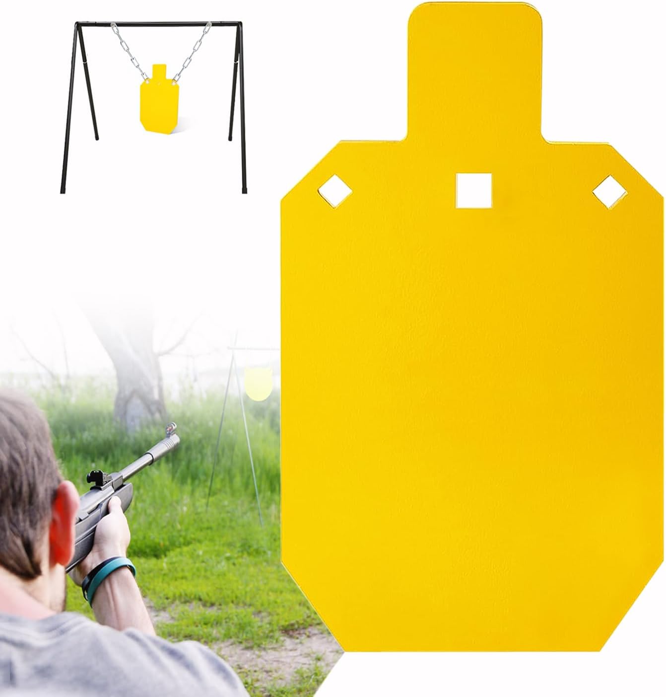 AR500 Steel Targets for Shooting - Durable 7x12 Metal Targets