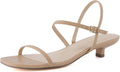 Soprano Womens One Band Kitten Heel with Ankle Strap - Dress Sandal