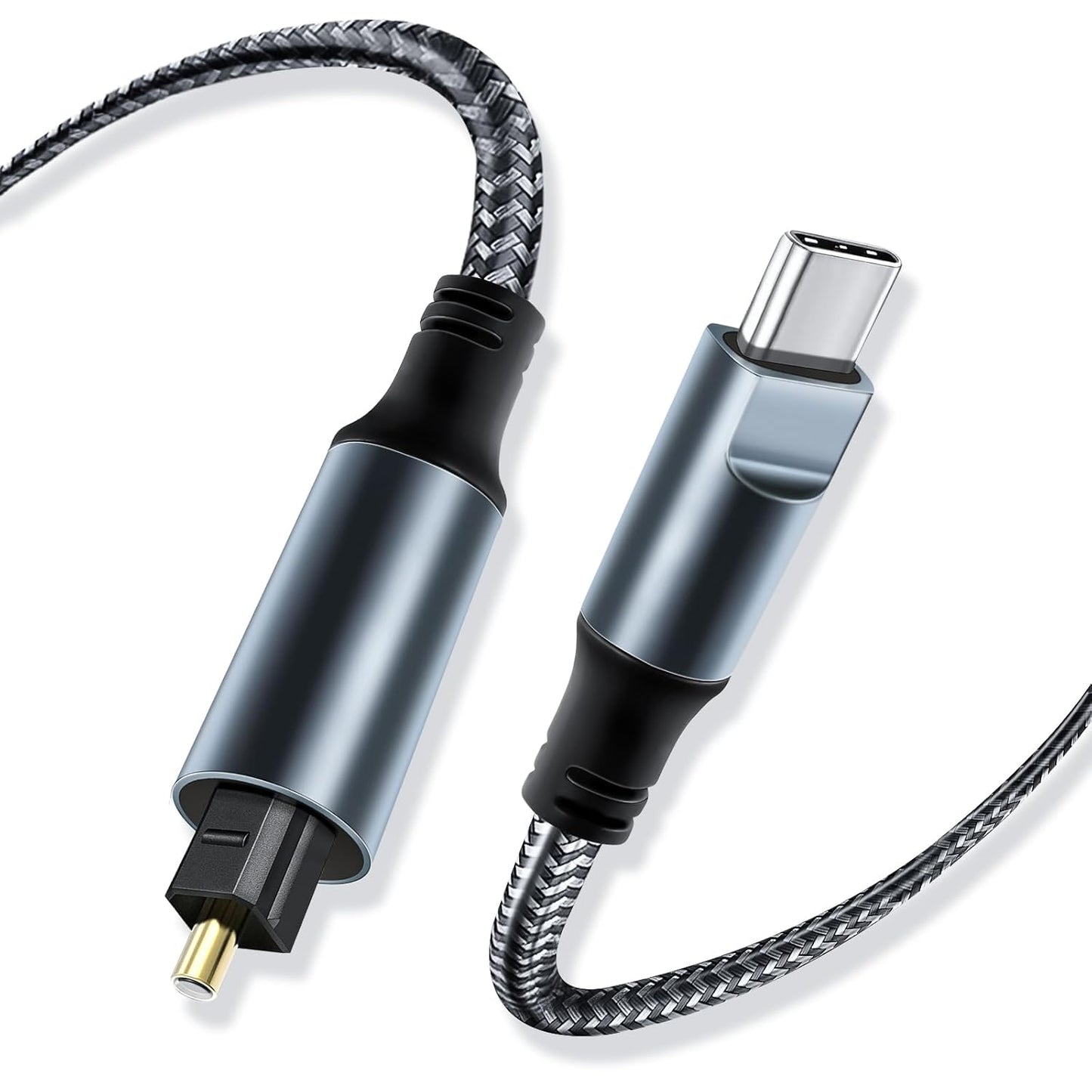 Kumiho Braided USB C to Optical Audio Cable for Home Theater