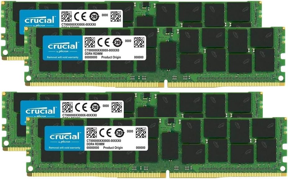 Crucial 128GB DDR4 PC4-21300 2666MHz RDIMM Memory Bundle